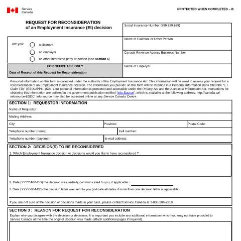 Document preview: Understanding the Employment Insurance Reconsideration Process — Work & employment (CERFA n°INS5210)