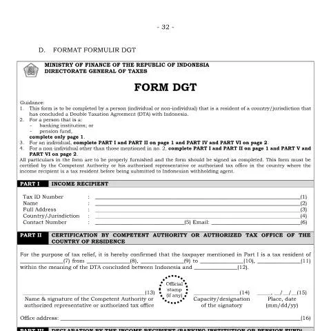 Document preview: Pentingnya Memahami Form DGT PMK 112 Tahun 2025 — Pajak & perpajakan (CERFA n°ID-DJP-Form-DGT-PMK-112-Tahun-2025-0)