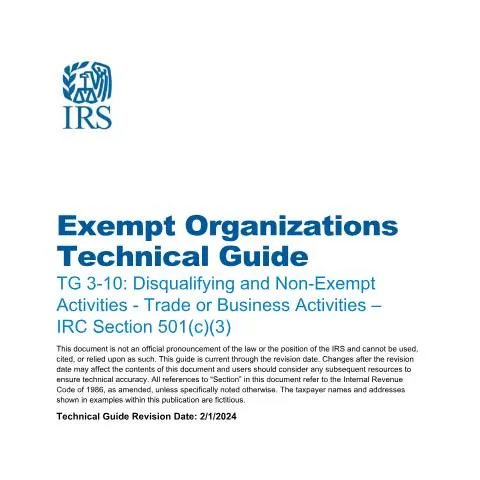 Document preview: Navigating IRS Publication 5833 for 501(c)(3) Compliance — Taxes (CERFA n°PUB-5833)