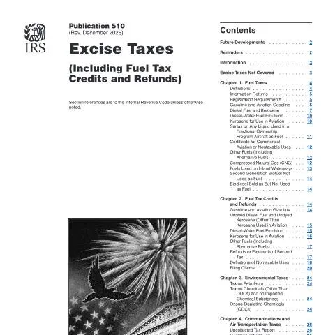 Document preview: Mastering IRS Publication 510 for Fuel Industry Success — Taxes (CERFA n°PUB-510)