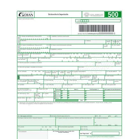 Vista previa del documento Importancia de la Declaración de Importación Año 2005 en Colombia — Aduanas y comercio (CERFA n°F500-2005)
