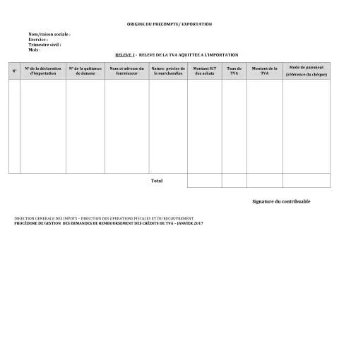 Aperçu du document Comprendre l'origine du précompte taux réduit en Algérie — Impôts & fiscalité (CERFA n°Origine du precompte taux reduit)