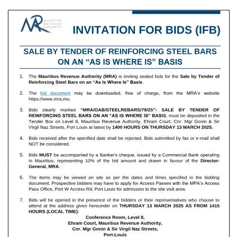 Document preview: Understanding the Invitation for Bids in Mauritius Procurement — Government & admin (Bids1-250225)