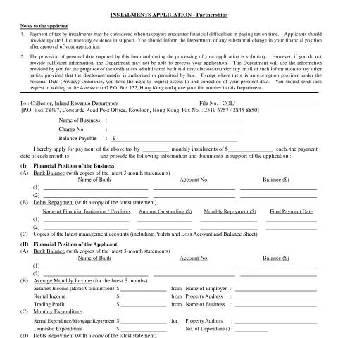 Document preview: Understanding the Instalments Application for Partnerships — Taxes (CERFA n°IR 1360A)