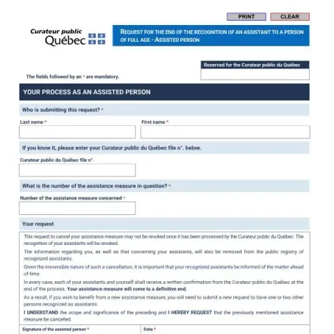 Document preview: Terminate Assistance Recognition for Adults in Quebec — Legal & justice (MAST-APSA-MA (12-2021))