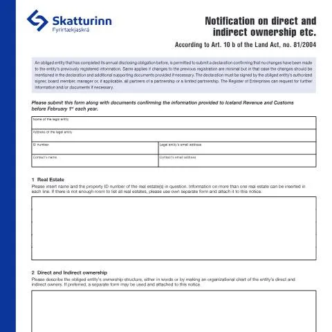 Document preview: Skilgreining á eignarhaldi lögaðila í atvinnulífinu — Stjórnsýsla (CERFA n°RSK 17.31)