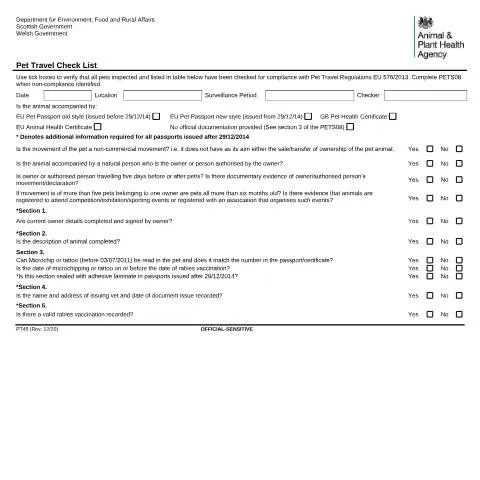 Document preview: Understanding Non-Compliance Reporting for Pet Travel in the UK — Government & admin