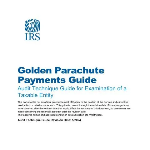 Document preview: Navigating Golden Parachute Payments with IRS Publication 5975 — Taxes (CERFA n°PUB-5975)