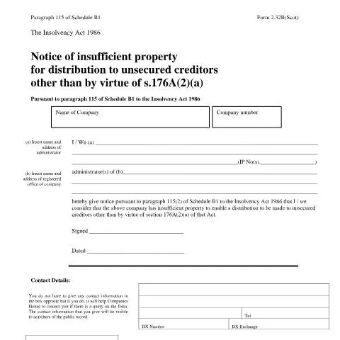 Document preview: Understanding the Notice of Insufficient Property in Scotland — Government & admin