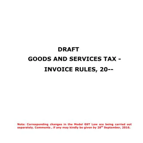 Document preview: Navigating Draft Invoice Rules for GST Compliance — Government & admin (CERFA n°draft-invoice-rules)