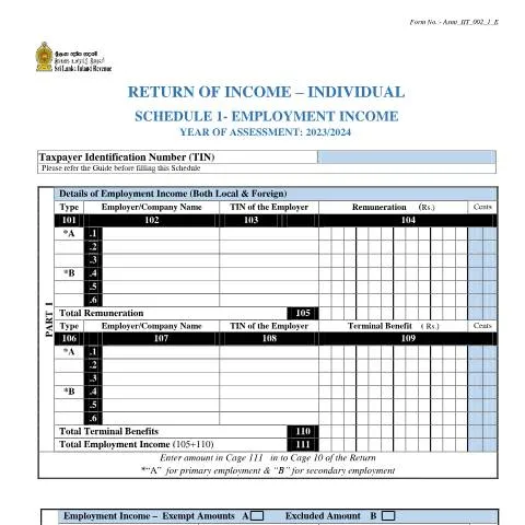 Document preview: Understanding Schedules to Return of Income - Asmt_IIT_002_2023 — Taxes (CERFA n°Asmt_IIT_002_2023)