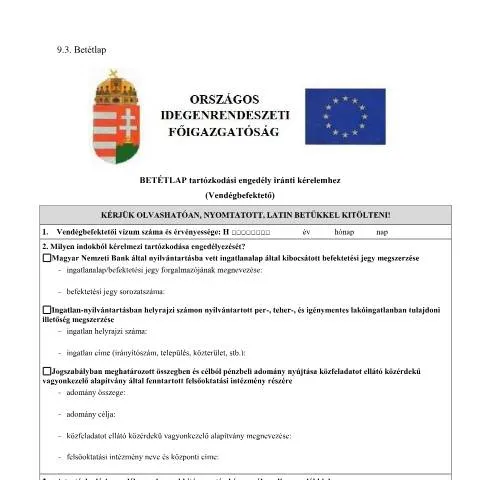Document preview: A Betétlap Jelentősége a Vendégbefektetők Számára — Bevándorlás & vízumok