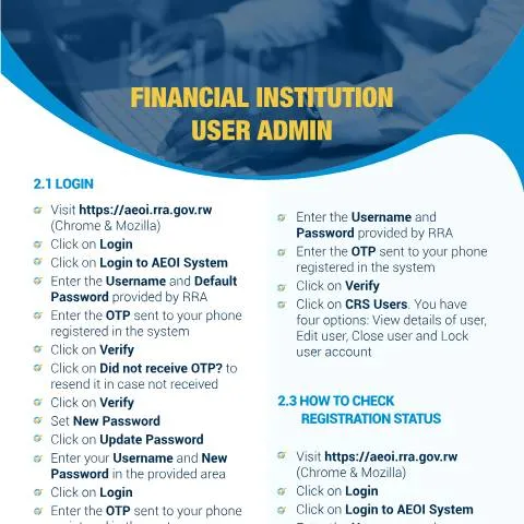 Document preview: Understanding the Importance of FI User Admin Final in Rwanda — Government & admin (CERFA n°FI_User_Admin-_Final)