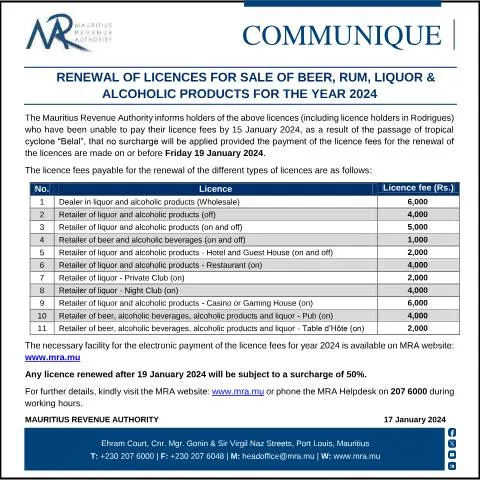 Document preview: 2024 Alcohol Licence Renewal Notice — Government & admin (CommuniqueRenewal170124)