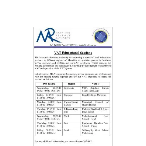 Document preview: Enhance Your Understanding of VAT Regulations — Taxes (VATcampaign2011)