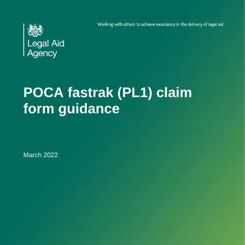 Document preview: POCA Fastrak Legal Aid Forms: Essential Guide for Legal Professionals — Legal & justice
