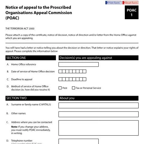 Document preview: Navigating the POAC1 Appeal Process Effectively — Legal & justice