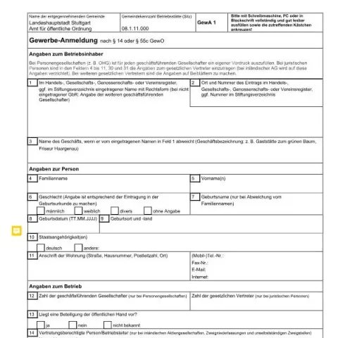 Dokumentvorschau: Gewerbeanmeldung in Stuttgart: Schritt-für-Schritt Anleitung — Unternehmen (32-22-0650)