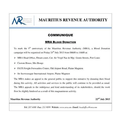 Document preview: Essential Guide to the MRA Blood Donation Form — Government & admin (BloodDonation220715)