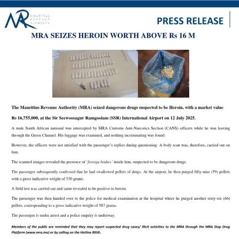 Document preview: MRA's Role in Drug Trafficking Prevention Highlighted by Recent — Government & admin (PressRelease170725)