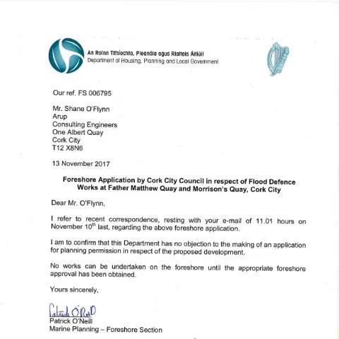 Document preview: Understanding Cork City's Flood Defence Works Application Process — Housing