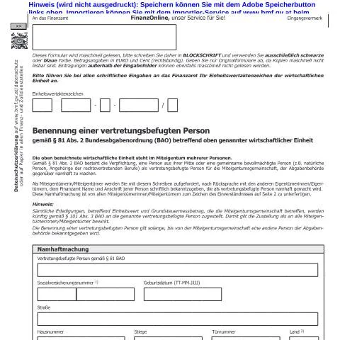 Dokumentvorschau: Wichtigkeit des Bew1 Formulars in der Steuerberichterstattung — Steuern (CERFA n°Bew1)