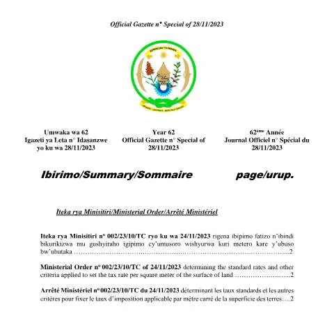 Document preview: Understanding the 24.11.2023 Ministerial Order on Land Rates — Government & admin (CERFA n°Ministerial_order_of_24.11.2023_about_rates_of_the_land)