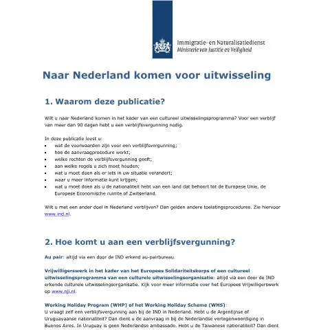 Documentvoorvertoning: Aanvraagproces voor culturele uitwisseling in Nederland — Immigratie & visa (CERFA n°3079)