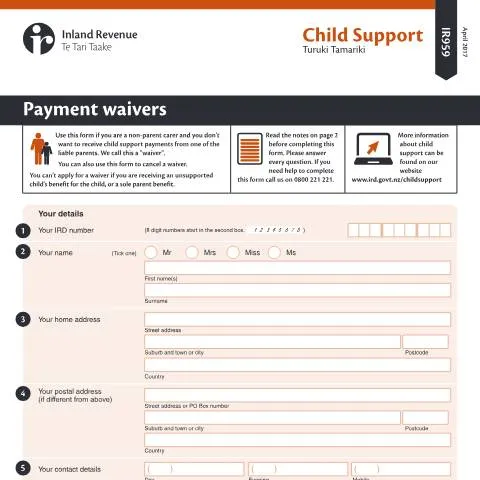 Document preview: Essential Insights on IR959 Payment Waivers — Government & admin (CERFA n°IR959)