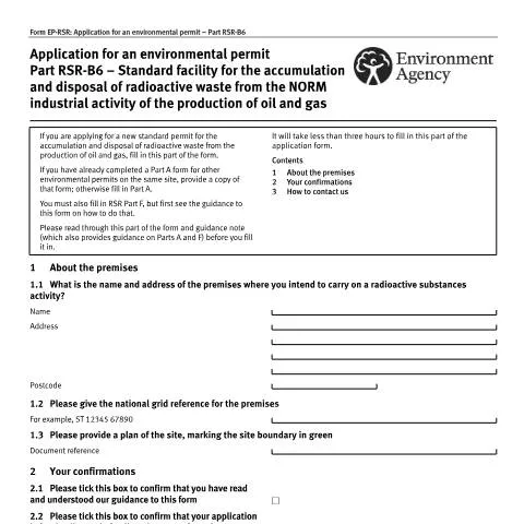 Document preview: Understanding Part RSR-B6 for Radioactive Waste in Oil & Gas — Environment & energy