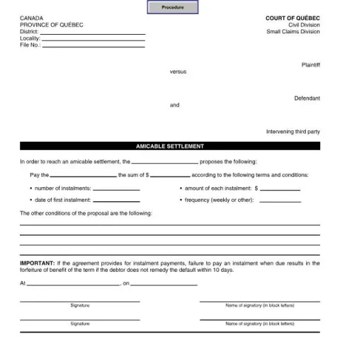 Document preview: Understanding the Amicable Settlement Form SJ-1002A in Canada Court — Legal & justice (SJ-1002A)