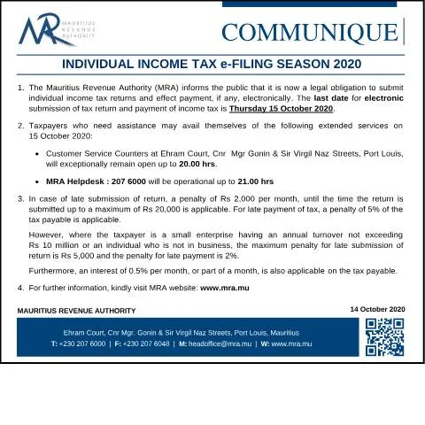 Document preview: Essential Closing Hours for Individual Income Tax e-Filing in — Taxes (FilingSeason2020-ClosingHours141020)