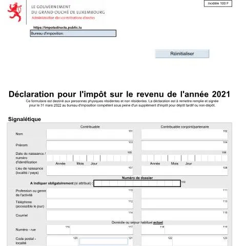 Aperçu du document Guide complet pour la déclaration d'impôt sur le revenu N — Impôts & fiscalité (CERFA n°100 F)