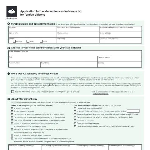 Document preview: Forstå Skattefradragskortet RF-1209 for Utenlandske Statsborgere — Skatt & avgifter (CERFA n°RF-1209)