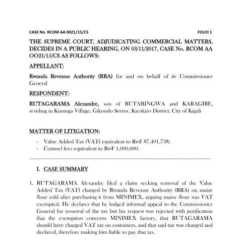Document preview: Navigating Case No RCOM AA 0021 15 CS for Administrative Procedures — Government & admin (CERFA n°case_no_rcom_aa_0021_15_cs)