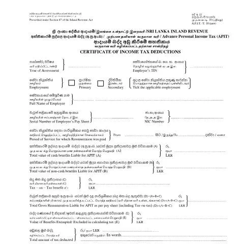 Document preview: Understanding the APIT_T10_2425 Certificate for 2024/2025 — Taxes (CERFA n°APIT_T10_2425)