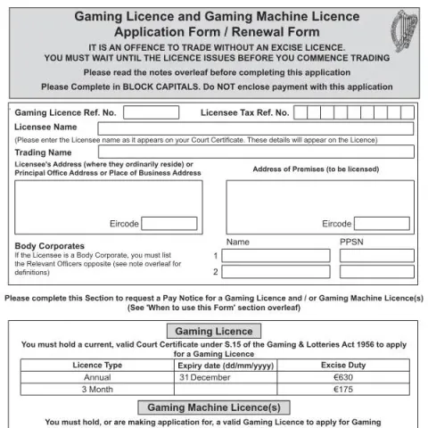Document preview: Apply for or Renew Your Gaming and Gaming Machine Licence — Government & admin (GameAp2)