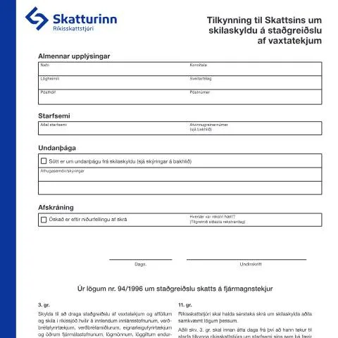 Document preview: Skilaskyldan RSK 5.30: Hvað þarftu að vita? — Skattar & fjármál (CERFA n°RSK 5.30)