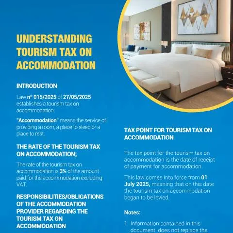 Document preview: Understanding Rwanda's Tourism Tax on Accommodation — Taxes (CERFA n°TOURISM_TAX_ON_ACCOMODATION_Eng_2025_Ok)