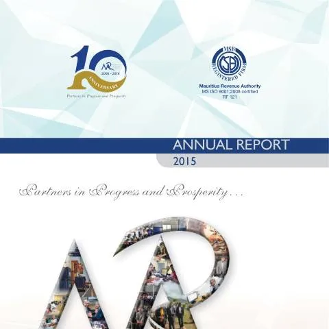 Document preview: Comprehensive Overview of MRA Annual Report 2015 — Government & admin (CERFA n°MRAAnnualReport2015)