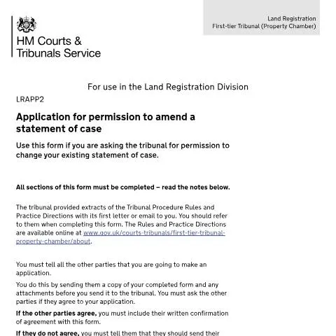 Document preview: Understanding the LRAPP2 Form for Tribunal Amendments — Legal & justice