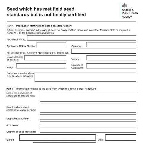 Document preview: Navigating the Export of Uncertified Seeds — Government & admin