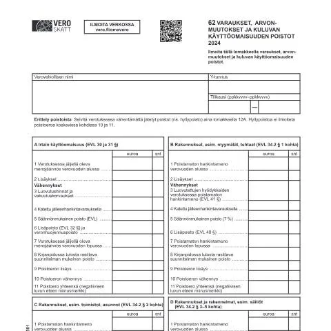 Document preview: Vero 3050 -lomakkeen täyttöopas — Verot & verotus (CERFA n°Vero 3050)