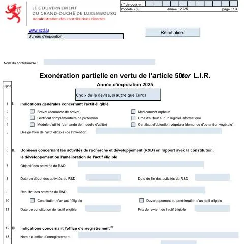 Aperçu du document Comprendre le formulaire n° 760F sur les droits de propriété — Impôts & fiscalité (CERFA n°760 F)