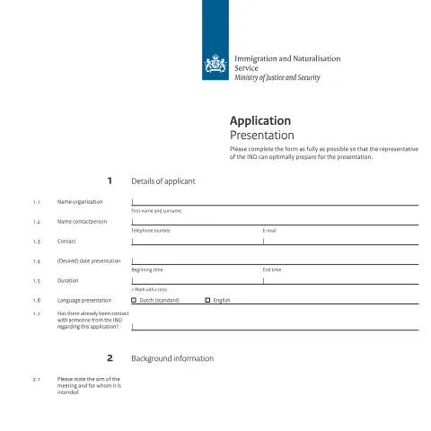 Documentvoorvertoning: Belang van de Aanvraagpresentatie bij het IND — Immigratie & visa (CERFA n°9503)