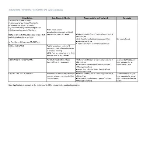 Document preview: Understanding the Allowance to Fire and Flood in Mauritius — Benefits & social aid (CERFA n°Allowance-to-fire-and-flood)