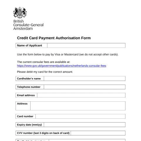 Document preview: Understanding the Netherlands Card Payment Authorisation Slip — Government & admin