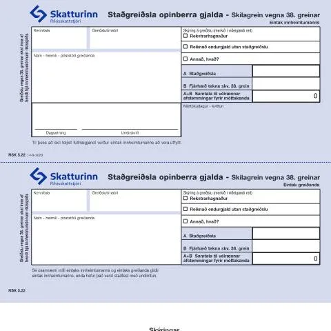 Document preview: Skilgreining og hlutverk staðgreiðslu opinberra gjalda — Skattar & fjármál (CERFA n°RSK 5.22)