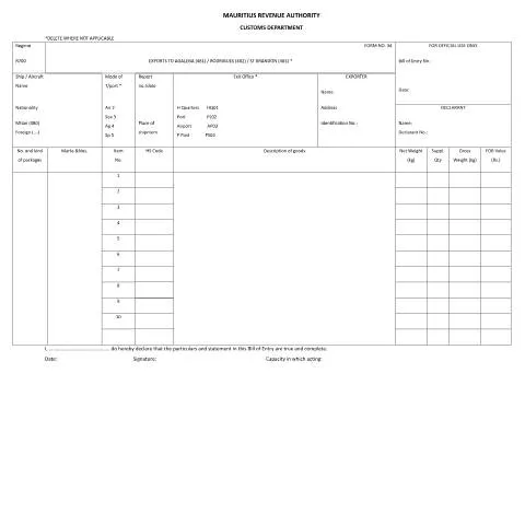 Document preview: Navigating Form 34 for Exports to Peripheral Islands — Government & admin (Form34ExportstoAgalegaRodriguesStBrandon)