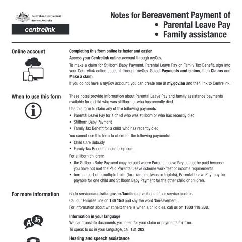 Document preview: Navigating the Bereavement Payment Process — Benefits & social aid (CERFA n°FA008M)